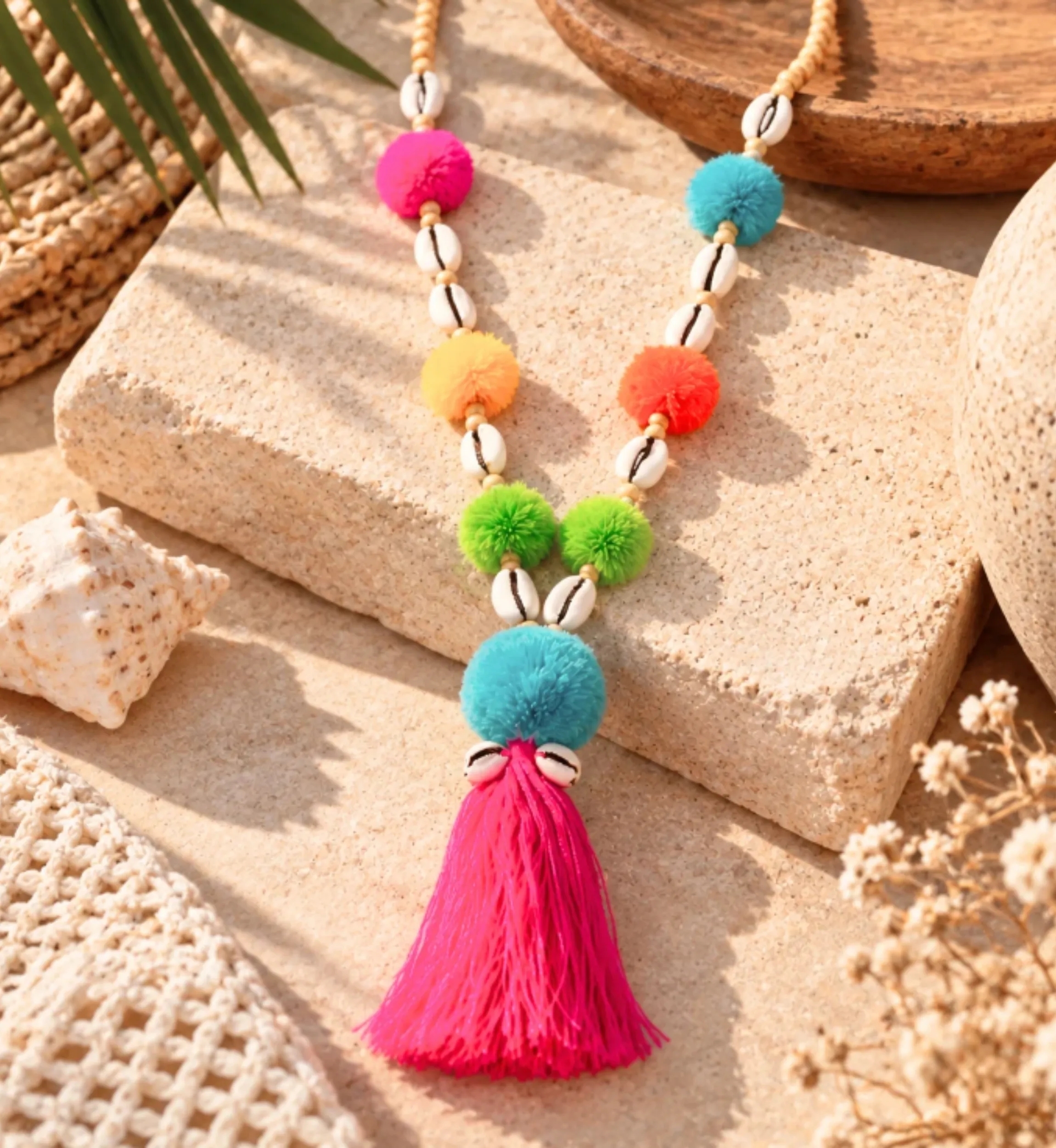 Pom-pom Necklace | Accessories | Miss June Paris